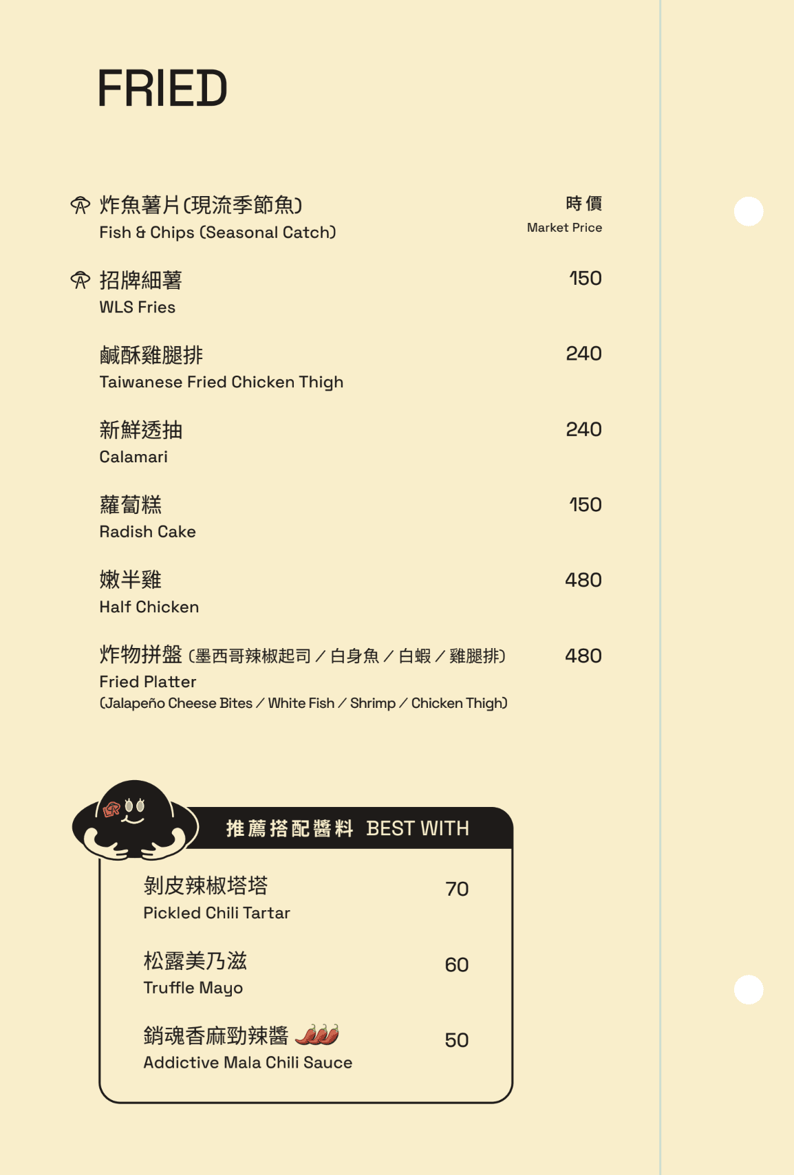 松菸餐酒館推薦「WHAT’S LA SAUCE」11款特色醬料，台美混血料理餐館
